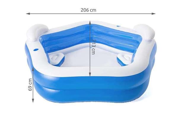 Ilmatäytteinen allas - 5 kulmaa - 575L - 213cm/206cm/69cm