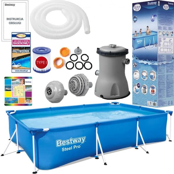 Bestway - maanpäällinen allas - 300x201x66 cm - suodatinpumpulla