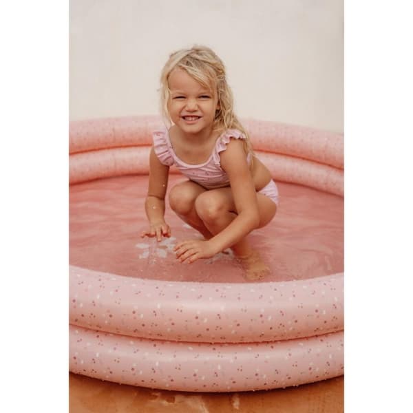 Lille hollandsk swimmingpool blomster og sommerfugle 150 cm Pink