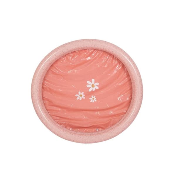 Lille hollandsk swimmingpool blomster og sommerfugle 150 cm Pink