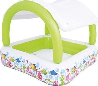 Avenli oppblåsbart barnebasseng med tak 143x143x123cm 51016
