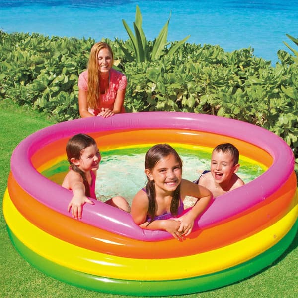 Puhallettava lasten kahluuallas Intex Sunset 780 L 168 x 46 x 168 cm (6 osaa)
