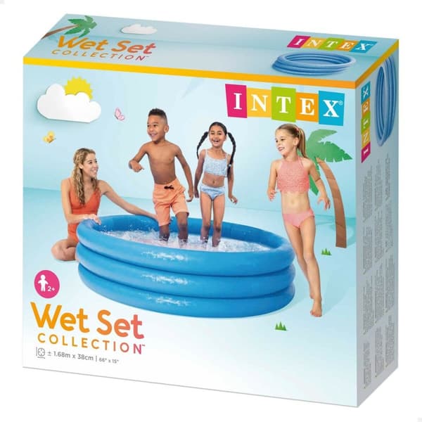 Puhallettava lasten kahluuallas Intex Sininen 581 L 168 x 40 cm (6 osaa)