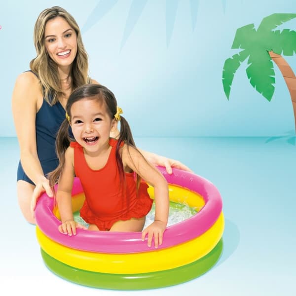 Oppustelig Pool til Børn Intex Sunset Glow Ringe 28 L 61 x 22 x 61 cm (12 enheder)