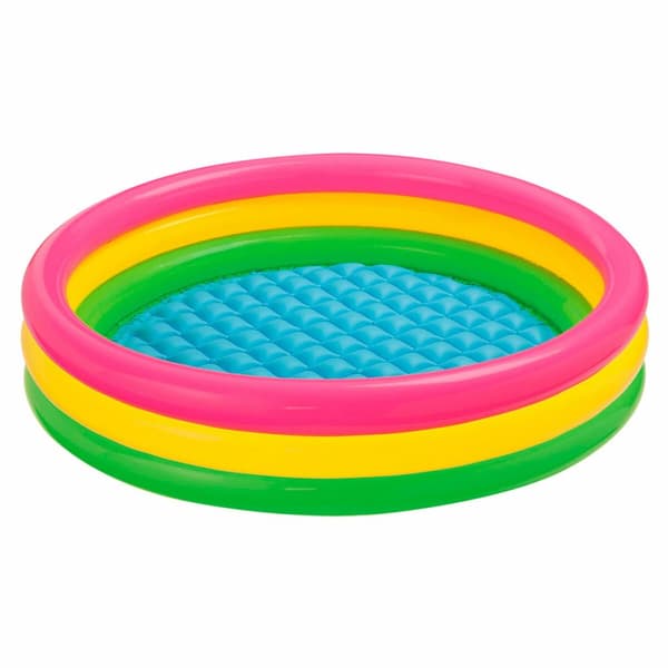 Oppustelig Pool til Børn Intex Sunset Ringe 131 L 114 x 25 x 114 cm (6 enheder)