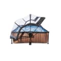 Miniatyrbild 3 av 11: Exit Wood Pool 300X200X65Cm Med Filterpump Och Tak - Brun