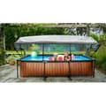 Miniatyrbild 10 av 11: Exit Wood Pool 300X200X65Cm Med Filterpump Och Tak - Brun