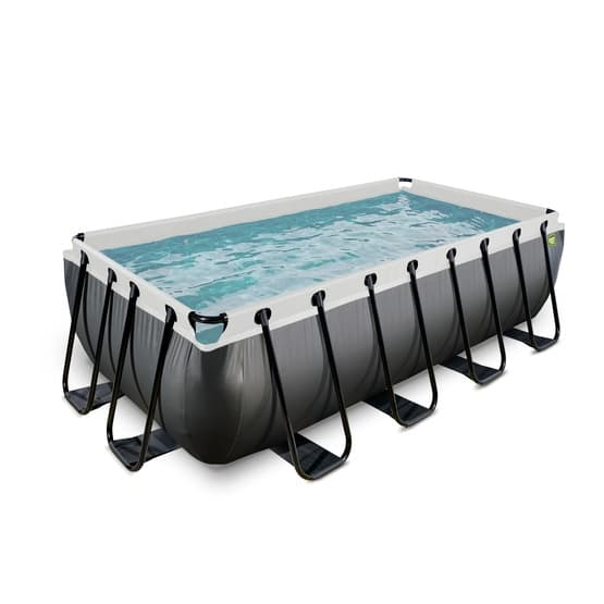 Exit Black Leather Pool 400X200X100Cm Med Filterpump - Svart