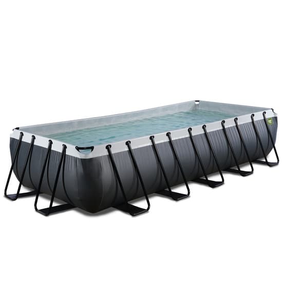 Exit Svart Leather Pool 540X250X100Cm Med Filterpump - Svart