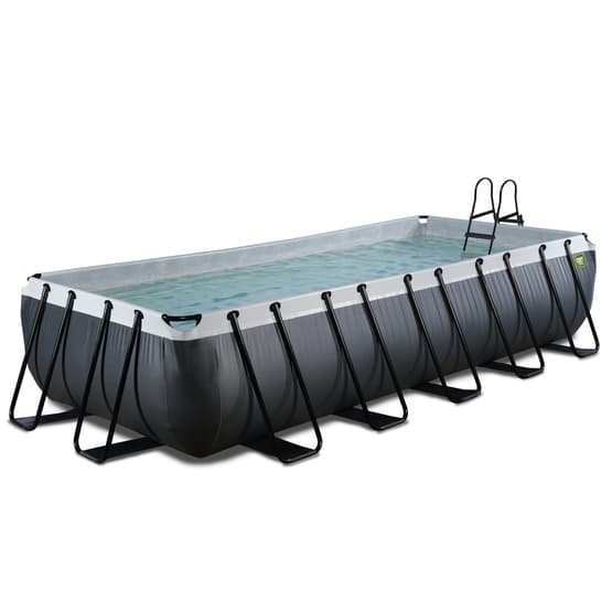 Exit Svart Leather Pool 540X250X100Cm Med Filterpump - Svart