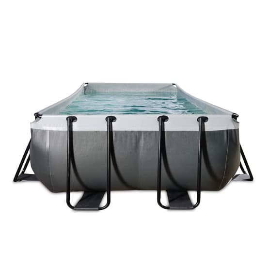Exit Black Leather Pool 400X200X100Cm Med Sandfilterpump - Svart