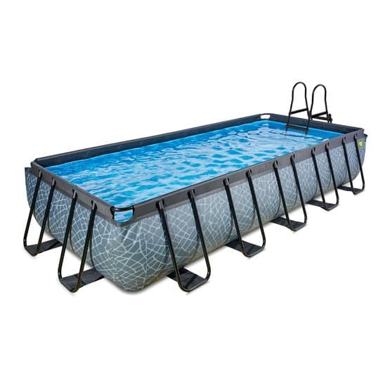 Exit Stone Pool 540X250X100Cm Med Sandfilterpump - Grå