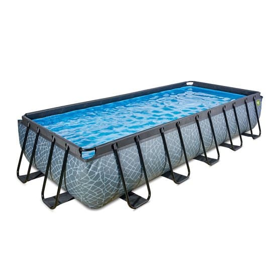 Exit Stone Pool 540X250X100Cm Med Sandfilterpump - Grå
