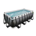 Miniatyrbild 5 av 11: Exit Svart Leather Pool 400X200X122Cm Med Filterpump - Svart