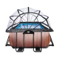 Miniatyrbild 5 av 11: Exit Wood Pool 540X250X122Cm Med Sandfilterpump Och Tak - Brun