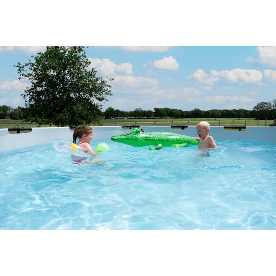 Exit Stone Pool Ø450X122Cm Med Filterpump - Grå