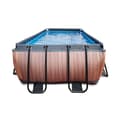 Miniatyrbild 2 av 11: Exit Wood Pool 400X200X122Cm Med Sandfilterpump - Brun