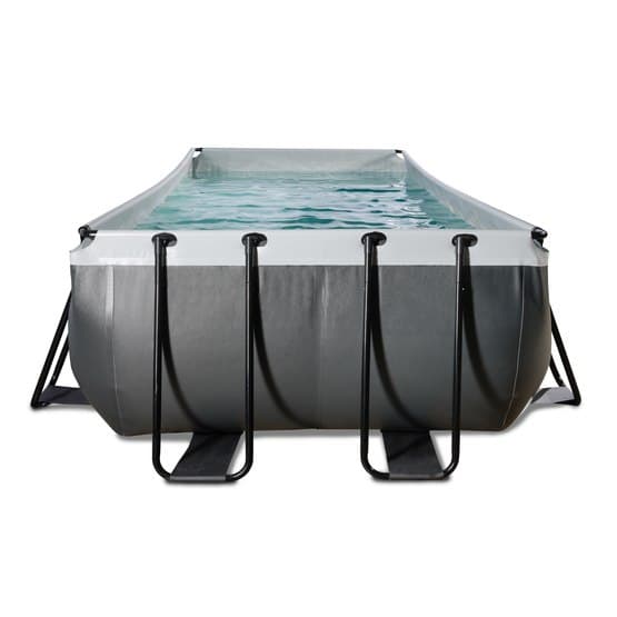 Exit Svart Leather Pool 540X250X122Cm Med Filterpump - Svart