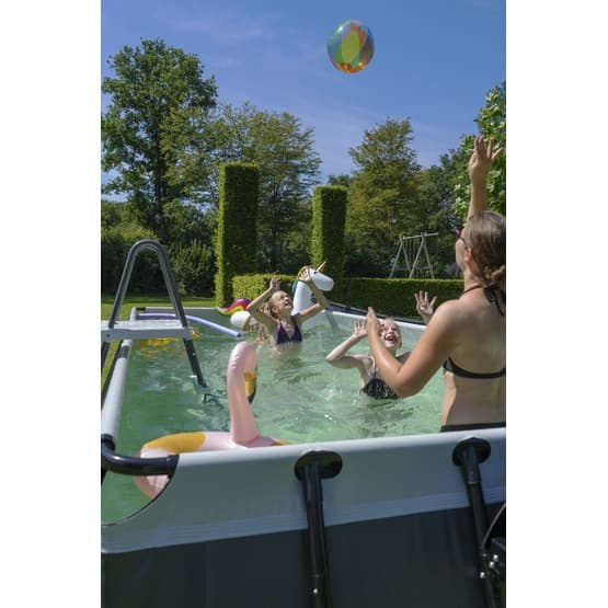 Exit Svart Leather Pool 540X250X122Cm Med Filterpump - Svart