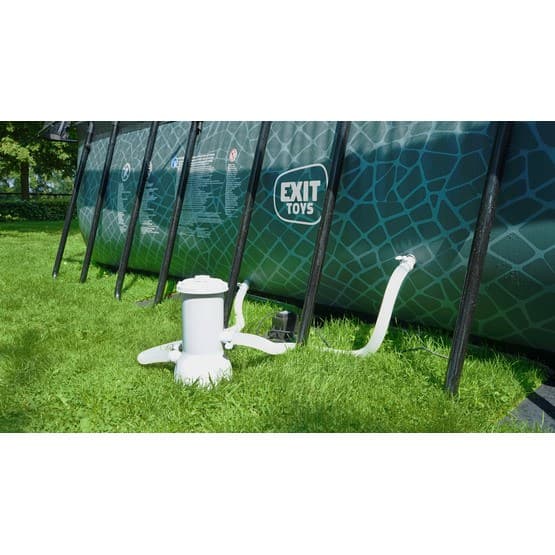 Exit Wood Pool 540X250X122Cm Med Filterpump - Brun