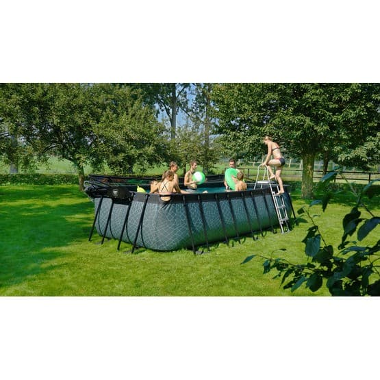Exit Wood Pool 540X250X122Cm Med Filterpump - Brun