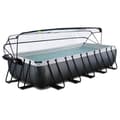 Miniatyrbild 5 av 11: Exit Svart Leather Pool 540X250X100Cm Med Sandfilterpump Och Tak - Svart