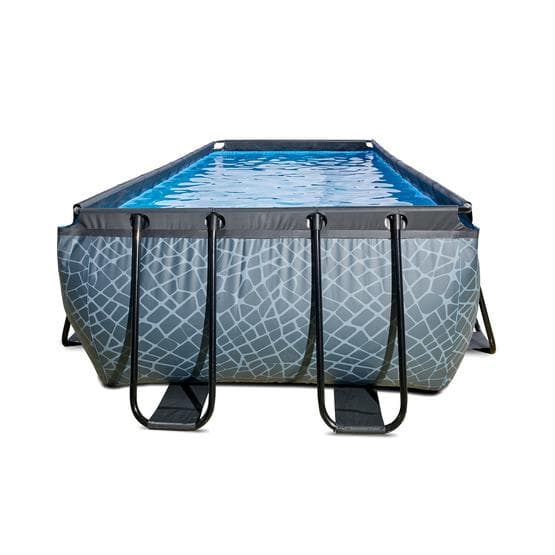 Exit Stone Pool 540X250X122Cm Med Sandfilterpump - Grå