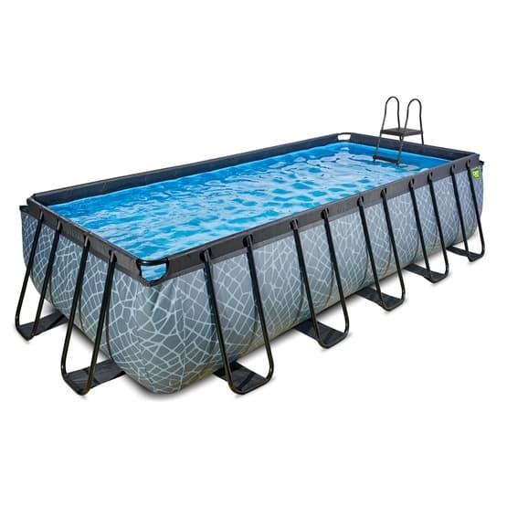 Exit Stone Pool 540X250X122Cm Med Sandfilterpump - Grå