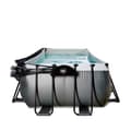 Miniatyrbild 3 av 11: Exit Svart Leather Pool 540X250X122Cm Med Sandfilterpump Och Tak - Svart