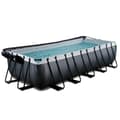 Miniatyrbild 2 av 11: Exit Svart Leather Pool 540X250X122Cm Med Sandfilterpump Och Tak - Svart