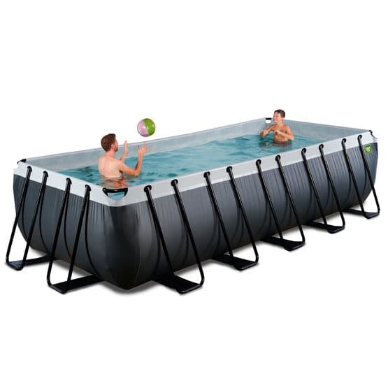 Exit Svart Leather Pool 540X250X122Cm Med Sandfilterpump - Svart