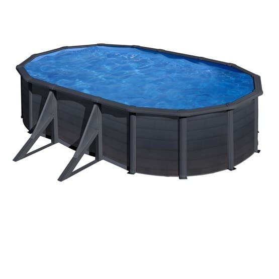 Swim And Fun - Basic Pool Oval 500 x 300 x 120 cm, Black Graphite