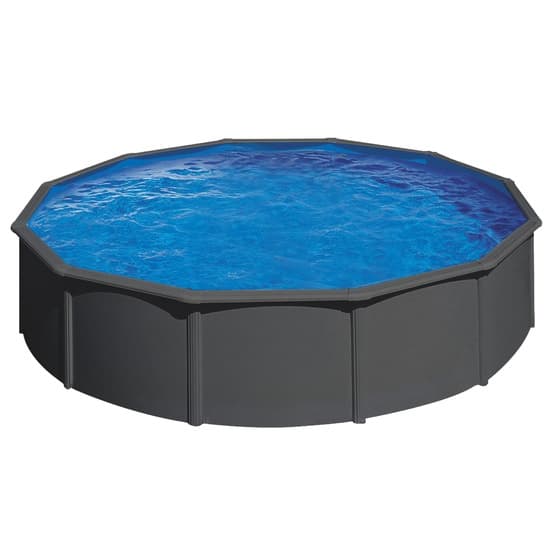 Swim And Fun - Basic Pool Round Ø550 x 120 cm, Anthracite Grey