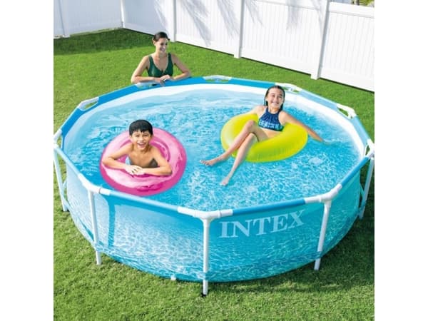 Intex Beachside metallirunkoinen allas, 4.485L, 305x76cm (uden pumpe)
