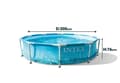 Miniatyrbild 2 av 4: INTEX Beachside Metal Frame Pool Set (Filter Pump) 4.485 L, 305x76 cm