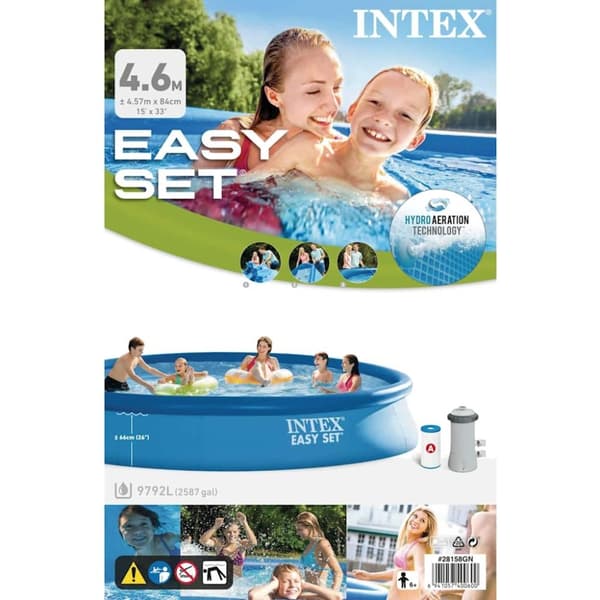 INTEX Uima-allas Easy Set suodatinjärjestelmällä 457x84 cm