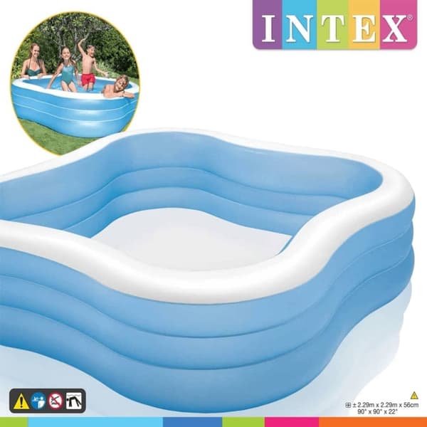 INTEX Swim Center badebassin Beach Wave 229x229x56 cm 57495NP