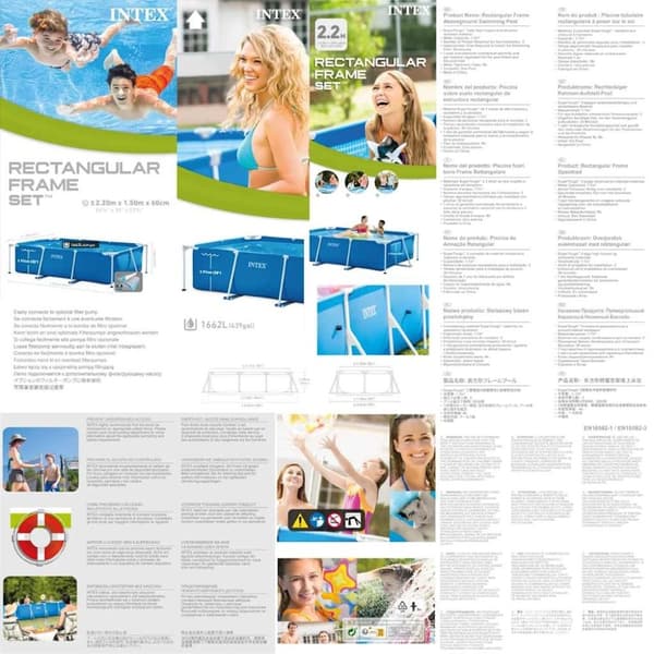 INTEX swimmingpool Rectangular Frame 220x150x60 cm 28270NP
