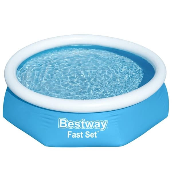 Bestway Oppblåsbart svømmebasseng Fast Set rundt 244x66 cm 57265
