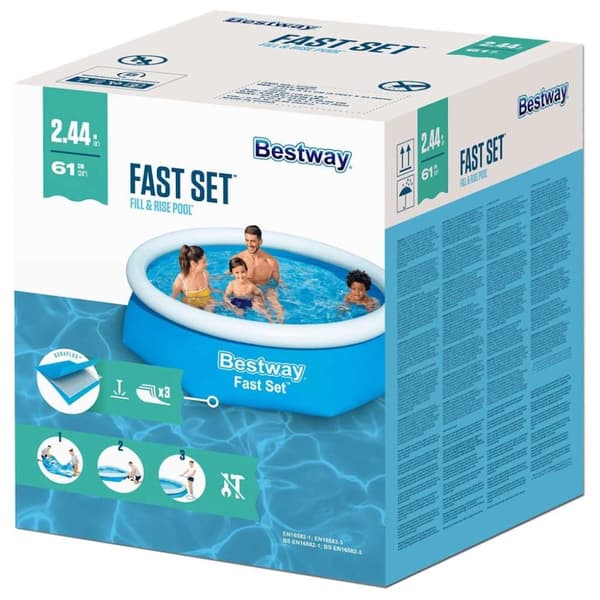 Bestway Fast Set oppusteligt badebassin 244x66 cm rund 57265