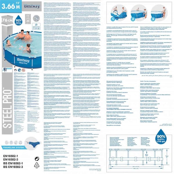 Bestway swimmingpool Steel Pro 366x76 cm