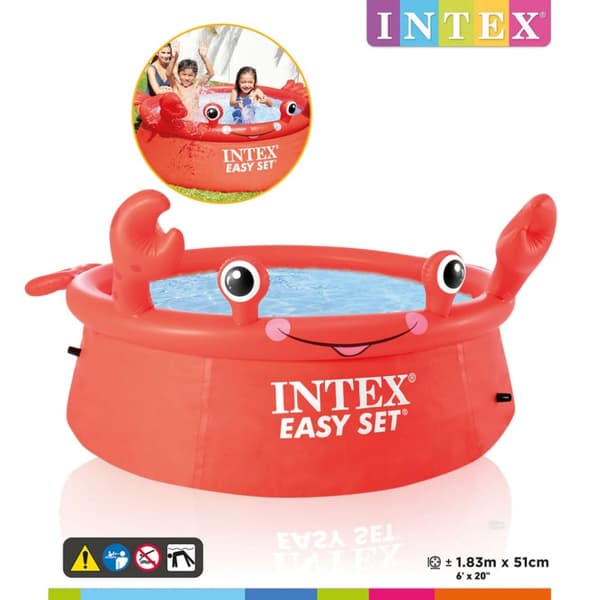 INTEX Happy Crab oppusteligt badebassin Easy Set 183x51 cm