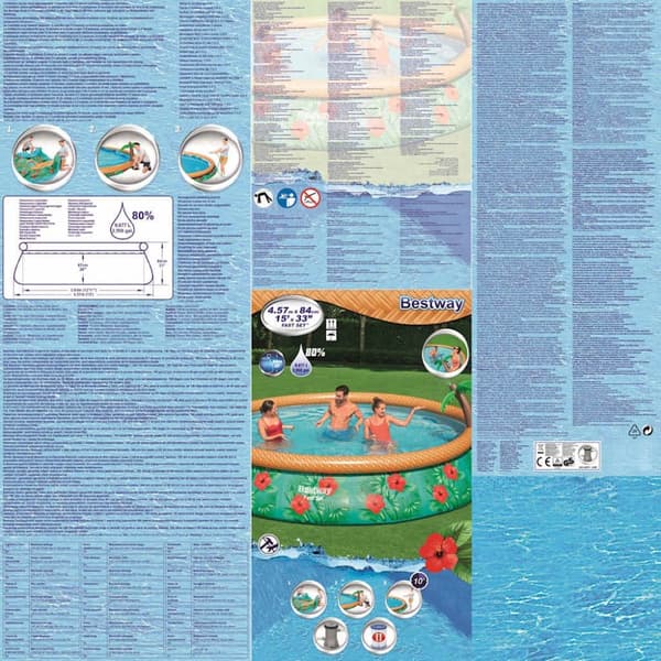 Bestway Fast Set Paradise Palms täytettävä uima-allassarja 457x84 cm