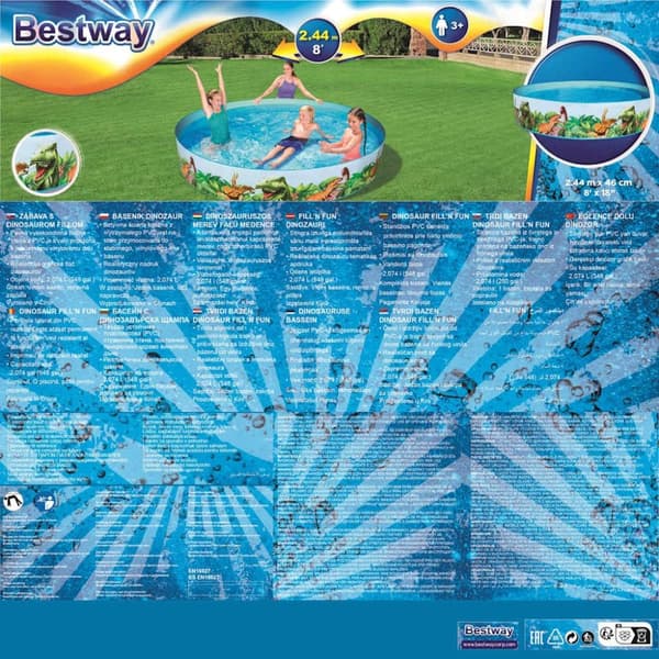 Bestway Svømmebasseng Dinosaur Fill'N Fun