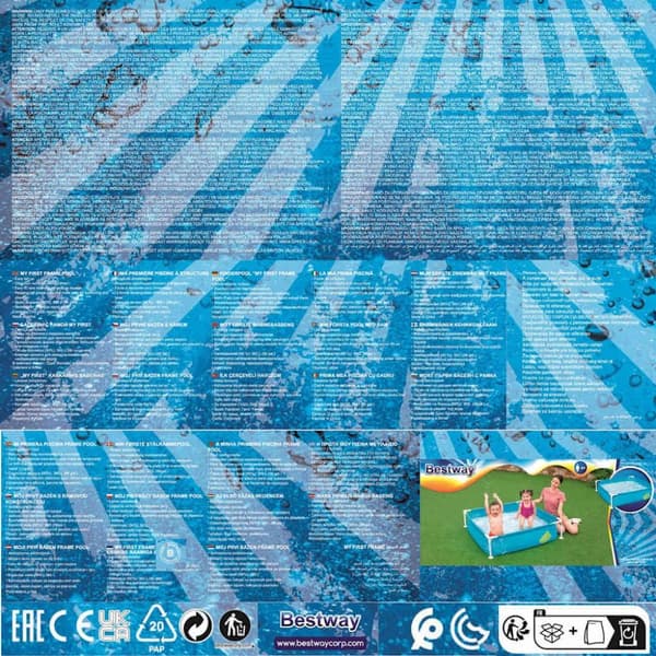 Bestway Rammebasseng My First Frame Pool 122x122x30,5 cm