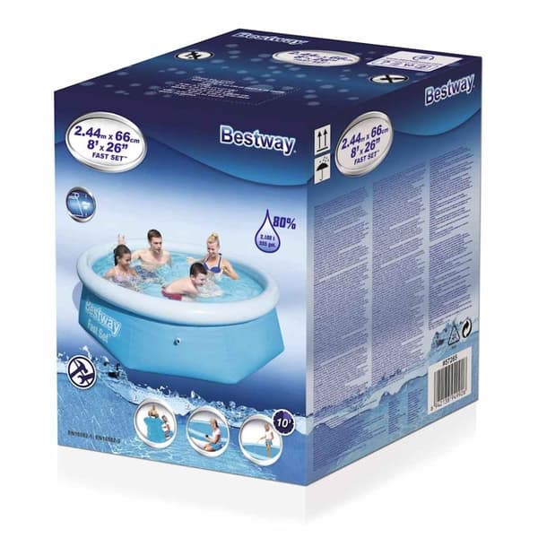 Bestway Fast Set oppusteligt badebassin 244x66 cm rund 57265