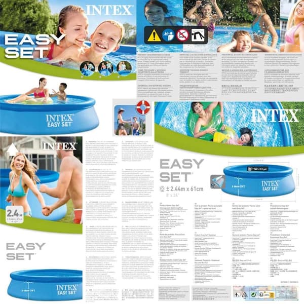 INTEX swimmingpool Easy Set 244x61 cm PVC