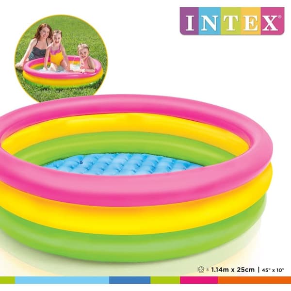 INTEX Sunset Oppblåsbart basseng 3 ringer 114x25 cm