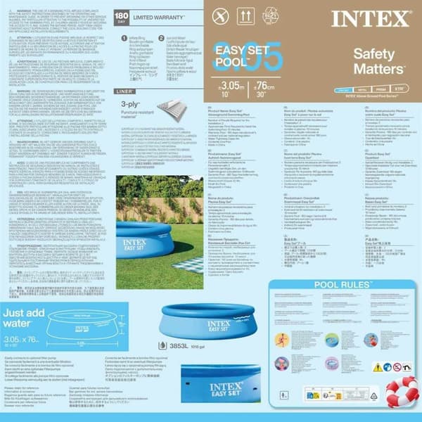 INTEX Svømmebasseng Easy Set 305x76 cm 28120NP