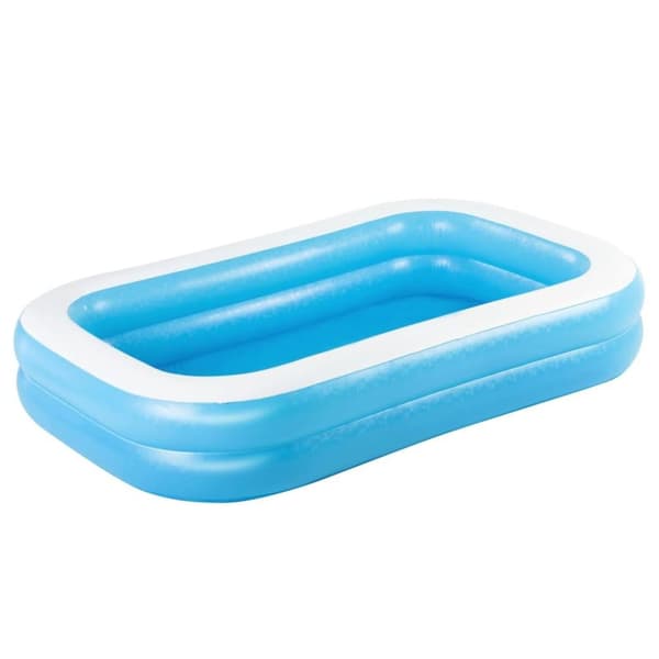 Bestway Family oppusteligt badebassin 262x175x51 cm blå og hvid
